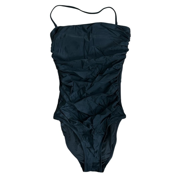 J Crew Re Imagined One Piece Black Swim Suit Sz 0 - Picture 1 of 6